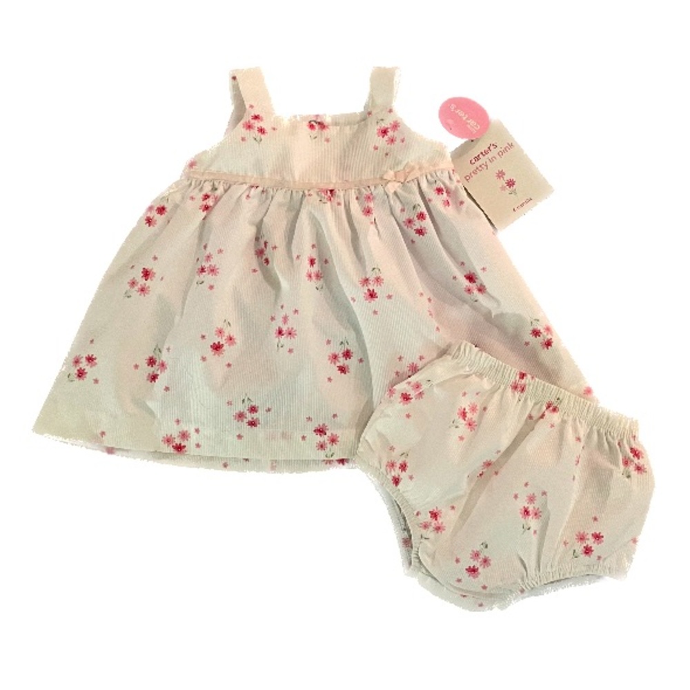 Carter’s Pretty in Pink Girls 6M Sundress and Bloomers